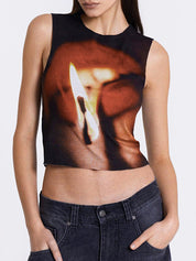 Round Neck Sleeveless Tank Top