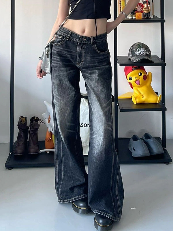 Black Washed Boyfriend Jeans