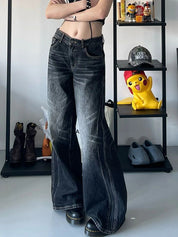 Black Washed Boyfriend Jeans
