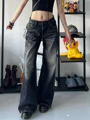 Black Washed Boyfriend Jeans
