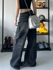Black Washed Boyfriend Jeans