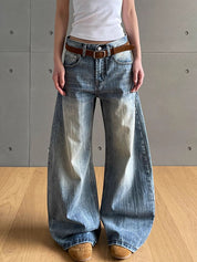 Old-Fashioned Washed Boyfriend Jeans