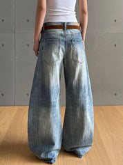Old-Fashioned Washed Boyfriend Jeans
