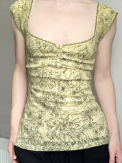 Summer Lace Patchwork Short Sleeves