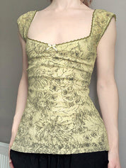 Summer Lace Patchwork Short Sleeves