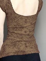 Summer Lace Patchwork Short Sleeves