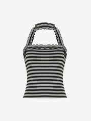 Casual Stripes Halter Vest