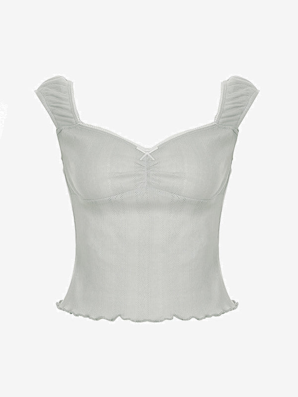 Ruffled Bow Tank Top
