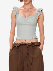 Ruffled Bow Tank Top