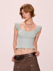 Ruffled Bow Tank Top