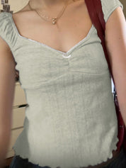 Ruffled Bow Tank Top