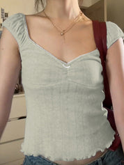 Ruffled Bow Tank Top