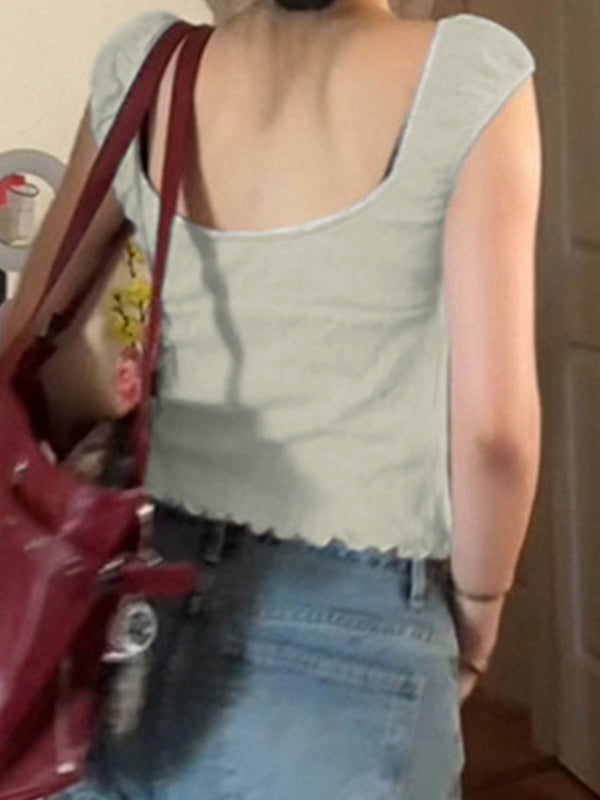 Ruffled Bow Tank Top