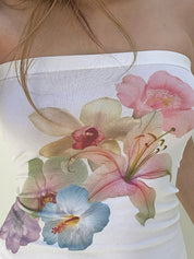 Pure Desire Floral Print Bandeau Top