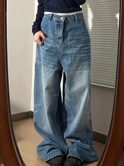 Vintage Washed Insert Pocket Boyfriend Jeans