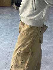 Washed Retro Cargo Jeans