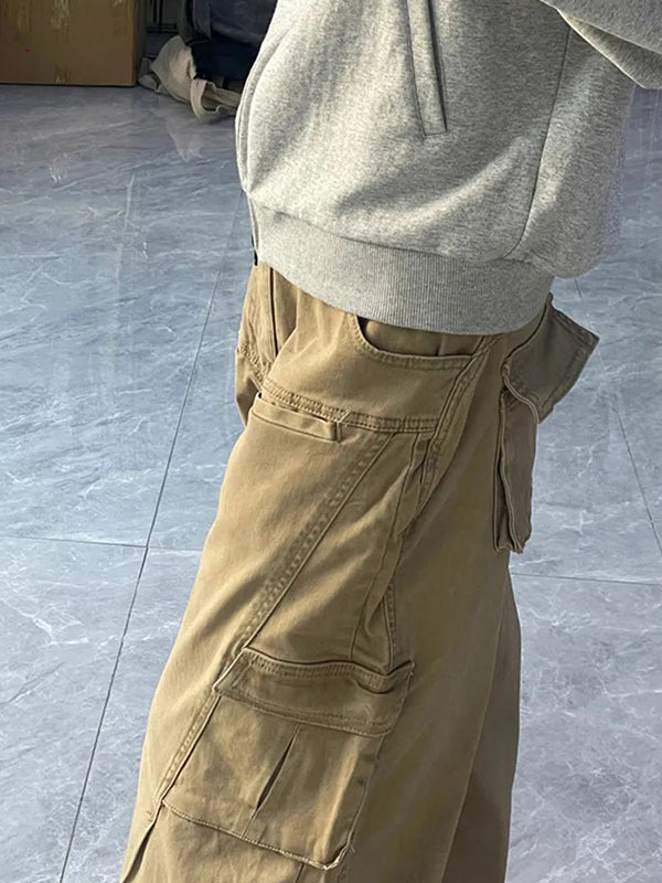 Washed Retro Cargo Jeans