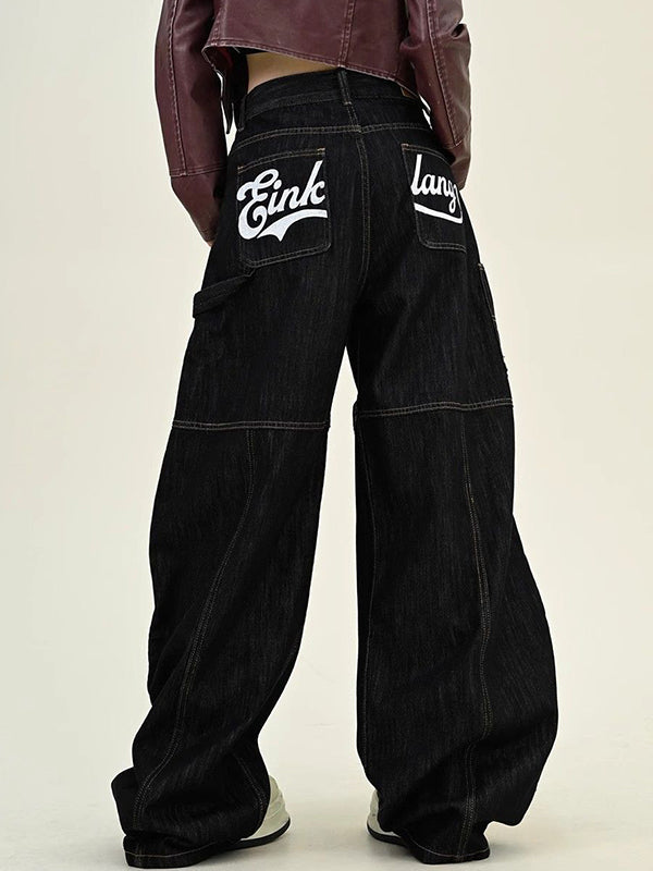Pocket Alphabet Machete Boyfriend Jeans