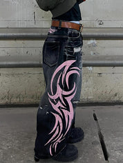 American Vintage Print Boyfriend Jeans