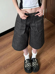Leopard Print Sevens Denim Shorts