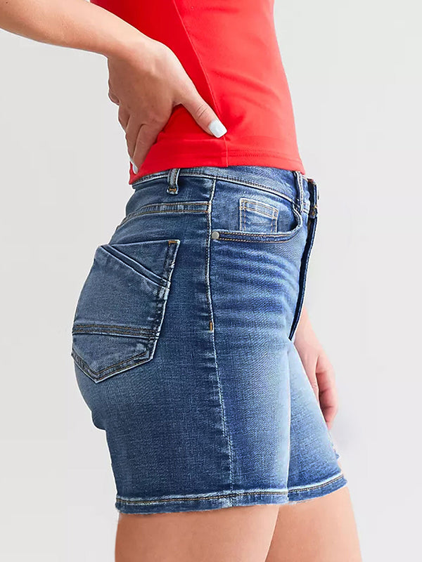 Casual Stretch Denim Shorts