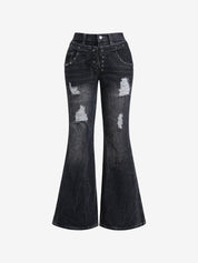 Gothic Retro Flare Jeans