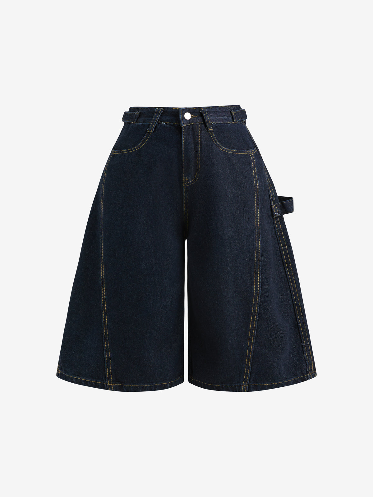 American Vintage Star Embroidery Denim Shorts