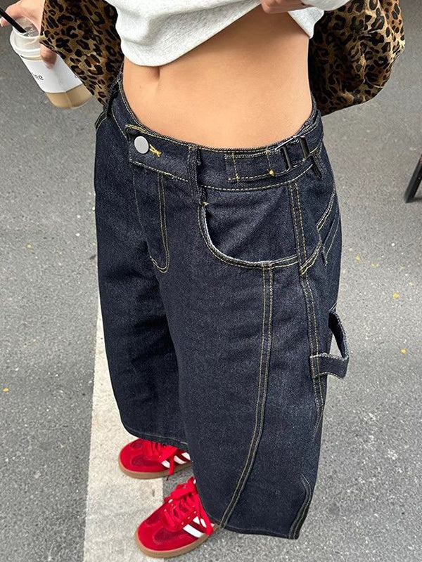 American Vintage Star Embroidery Denim Shorts