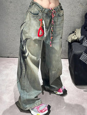 washed-out print Boyfriend Jeans
