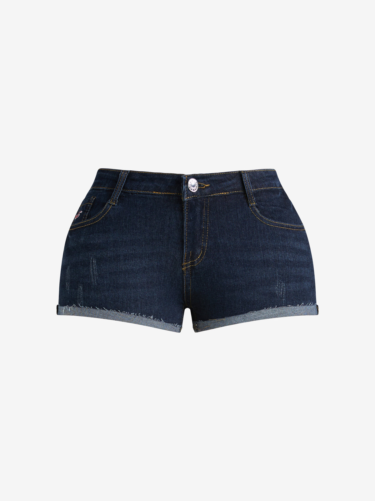 Low Waisted Skinny Vintage Denim Shorts