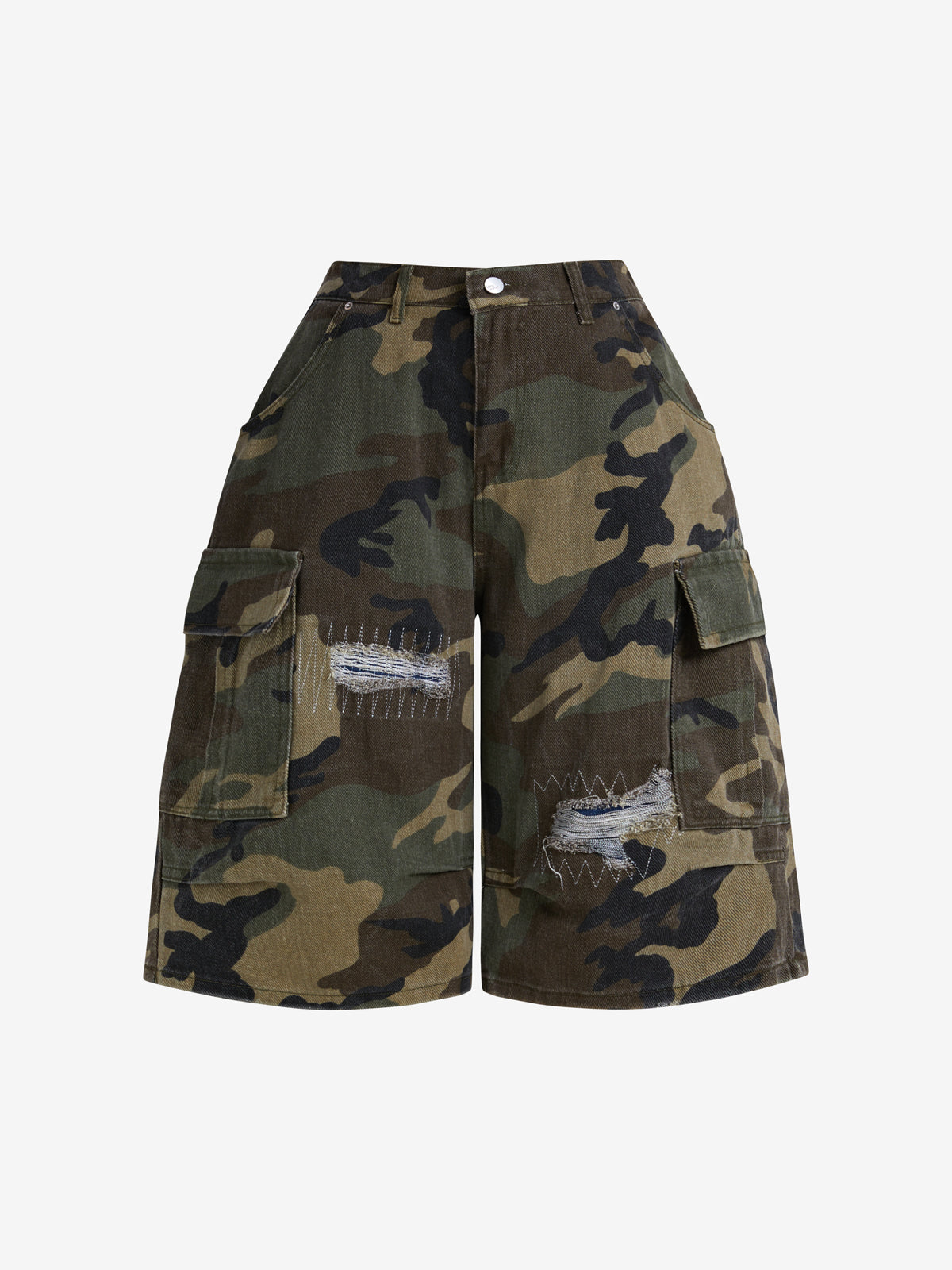 workwear camouflage Denim Shorts