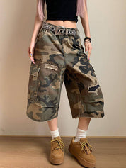 workwear camouflage Denim Shorts