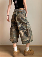 workwear camouflage Denim Shorts