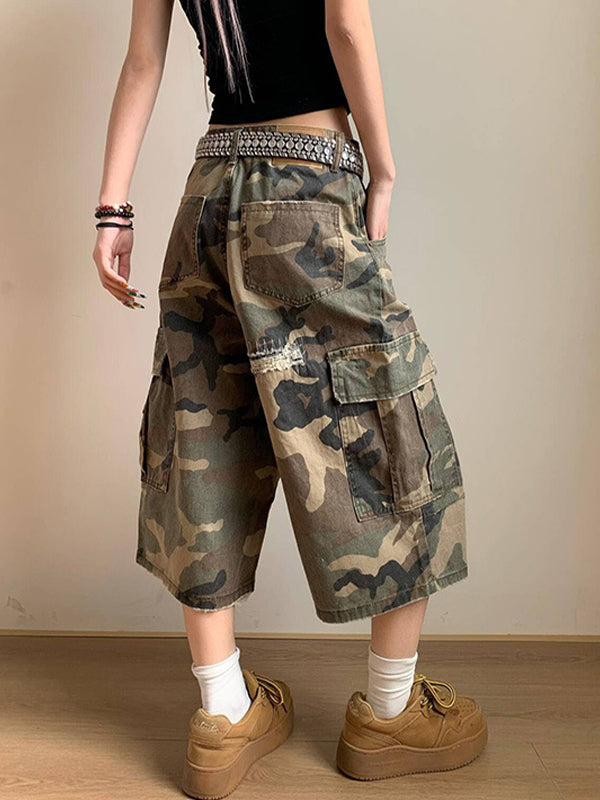 workwear camouflage Denim Shorts