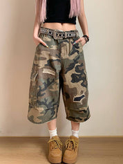 workwear camouflage Denim Shorts