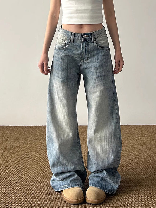 Vintage Bamboo Pattern Boyfriend Jeans