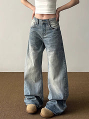 Vintage Bamboo Pattern Boyfriend Jeans