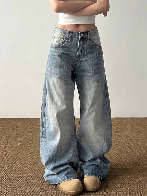 Vintage Bamboo Pattern Boyfriend Jeans