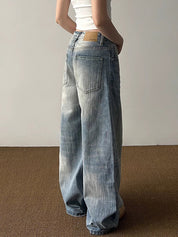 Vintage Bamboo Pattern Boyfriend Jeans