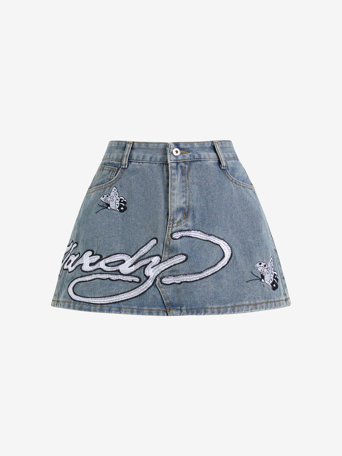 Gothic Hip Hop Alphabet Mini Skirt