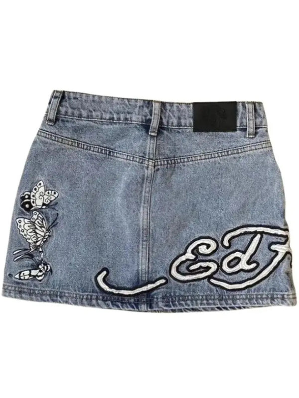 Gothic Hip Hop Alphabet Mini Skirt