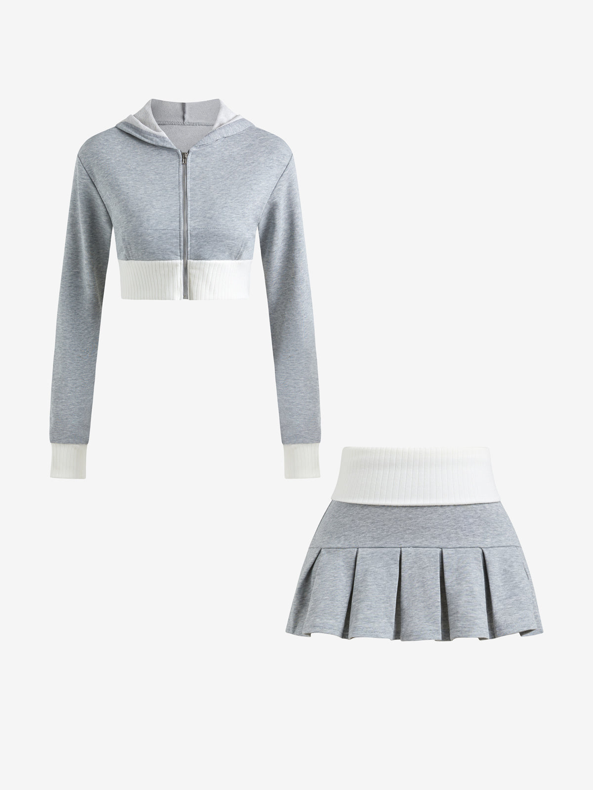 Temperament Zip Two Piece