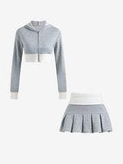 Temperament Zip Two Piece