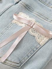 American Vintage Bow Denim Shorts