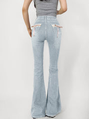 high waisted slimming Flare Jeans