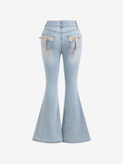 high waisted slimming Flare Jeans