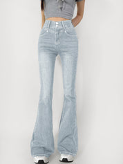 high waisted slimming Flare Jeans