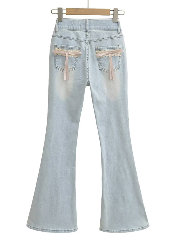 high waisted slimming Flare Jeans