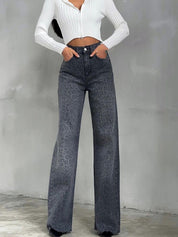 distressed Slim Straight Boyfriend Jeans