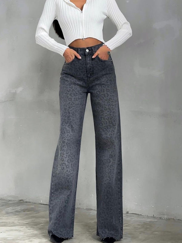 distressed Slim Straight Boyfriend Jeans